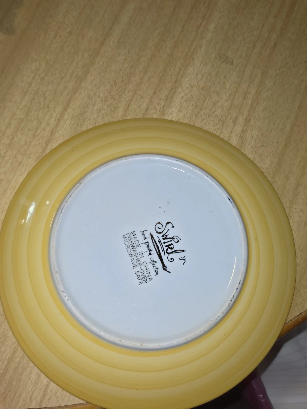 Sunburst Spiral Ceramic Dinner Plate - Yellow